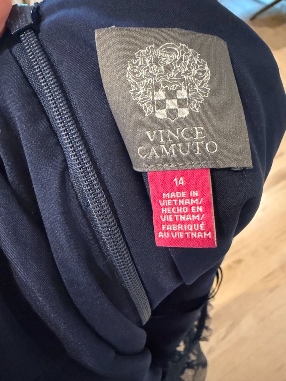 Vince Camuto Navy Floral Embroidered Midi Dress
(B2) - Picture 4 of 4